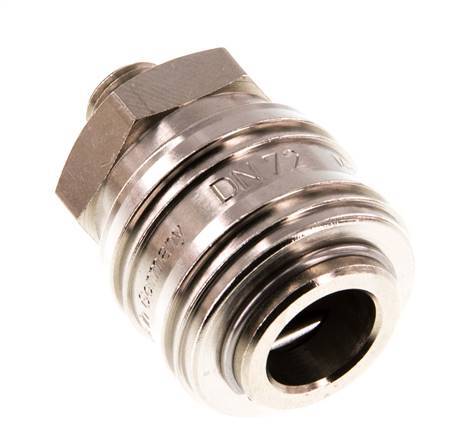 Nickel-plated Brass DN 7.2 (Euro) Air Coupling Socket G 1/8 inch Male