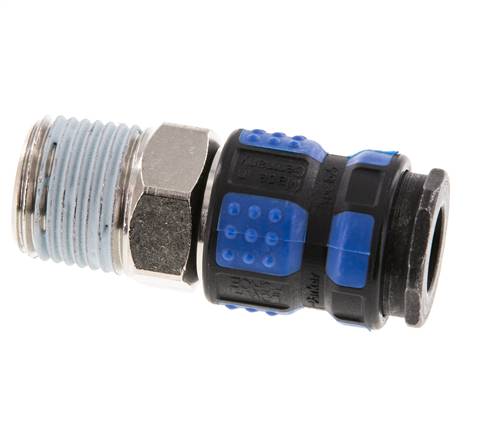 Nickel-plated Brass DN 7.8 Air Coupling Socket R 1/2 inch Male