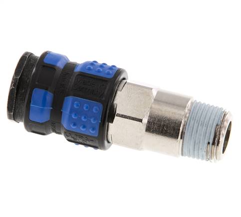 Nickel-plated Brass DN 7.8 Air Coupling Socket R 3/8 inch Male