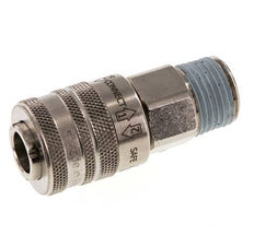 Nickel-plated Brass DN 7.8 Safety Air Coupling Socket R 1/2 inch Male