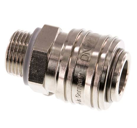 Nickel-plated Brass DN 7.2 (Euro) Air Coupling Socket G 3/8 inch Male