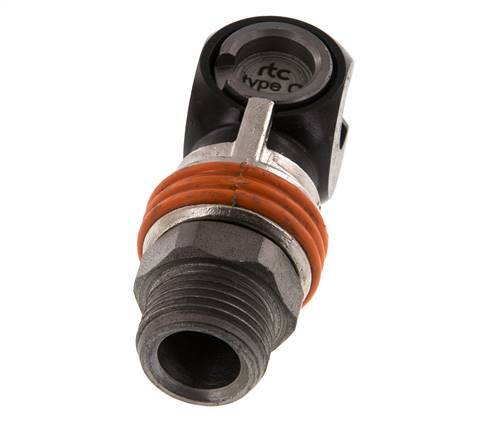 Steel DN 8 Safety Air Coupling Socket G 1/2 inch Male