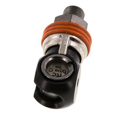 Steel DN 8 Safety Air Coupling Socket G 1/4 inch Male