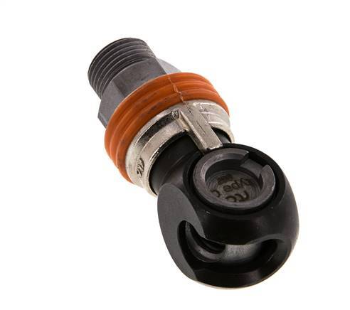 Steel DN 8 Safety Air Coupling Socket G 3/8 inch Male