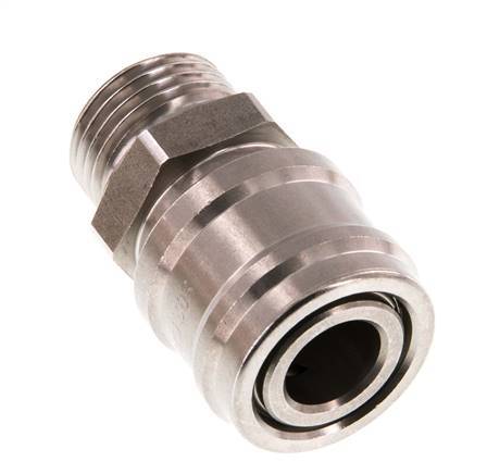 Stainless steel DN 7.2 (Euro) Air Coupling Socket G 1/2 inch Male