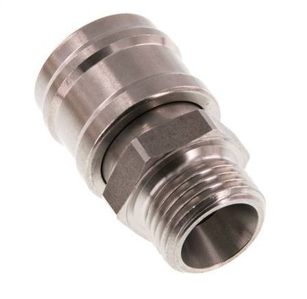 Stainless steel DN 7.2 (Euro) Air Coupling Socket G 1/2 inch Male