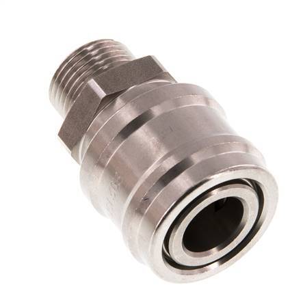 Stainless steel DN 7.2 (Euro) Air Coupling Socket G 3/8 inch Male