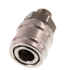 Stainless steel DN 7.2 (Euro) Air Coupling Socket G 1/4 inch Male Double Shut-Off