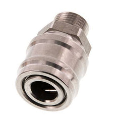 Stainless steel DN 7.2 (Euro) Air Coupling Socket G 3/8 inch Male Double Shut-Off