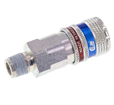 Steel/brass DN 7.6 (7.2 Euro) Safety Air Coupling Socket R 1/4 inch Male