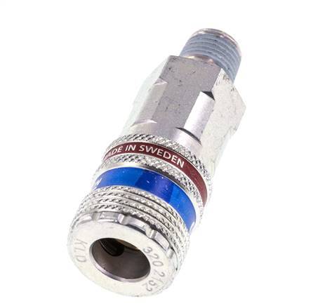 Steel/brass DN 7.6 (7.2 Euro) Safety Air Coupling Socket R 1/4 inch Male