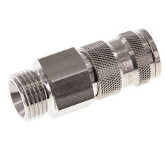 Stainless Steel 316L DN 7.8 Air Coupling Socket G 1/2 inch Male Double Shut-Off