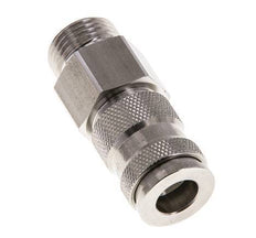 Stainless Steel 316L DN 7.8 Air Coupling Socket G 1/2 inch Male Double Shut-Off