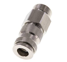 Stainless Steel 316L DN 7.8 Air Coupling Socket G 1/2 inch Male Double Shut-Off