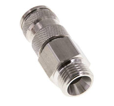 Stainless Steel 316L DN 7.8 Air Coupling Socket G 1/2 inch Male Double Shut-Off