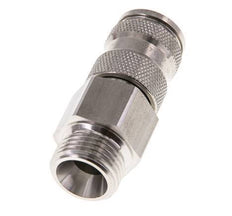 Stainless Steel 316L DN 7.8 Air Coupling Socket G 1/2 inch Male Double Shut-Off