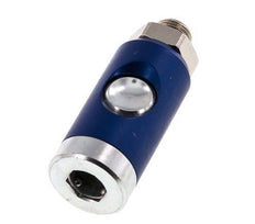 Hardened steel DN 7.4 Safety Air Coupling Socket with Push Button G 1/4 inch Male