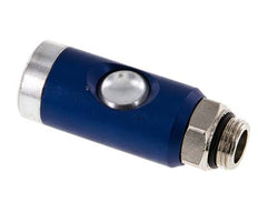 Hardened steel DN 7.4 Safety Air Coupling Socket with Push Button G 3/8 inch Male