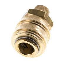 Brass DN 7.2 (Euro) Air Coupling Socket 4x6 mm Union Nut
