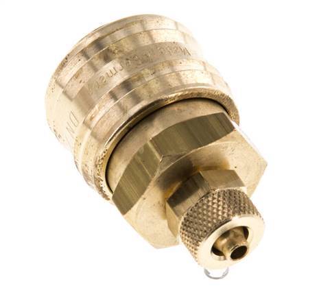 Brass DN 7.2 (Euro) Air Coupling Socket 4x6 mm Union Nut