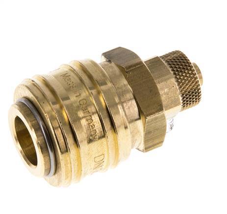 Brass DN 7.2 (Euro) Air Coupling Socket 6x8 mm Union Nut