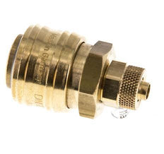 Brass DN 7.2 (Euro) Air Coupling Socket 6x8 mm Union Nut