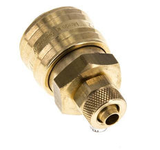 Brass DN 7.2 (Euro) Air Coupling Socket 6x8 mm Union Nut