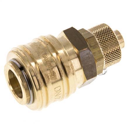 Brass DN 7.2 (Euro) Air Coupling Socket 8x10 mm Union Nut