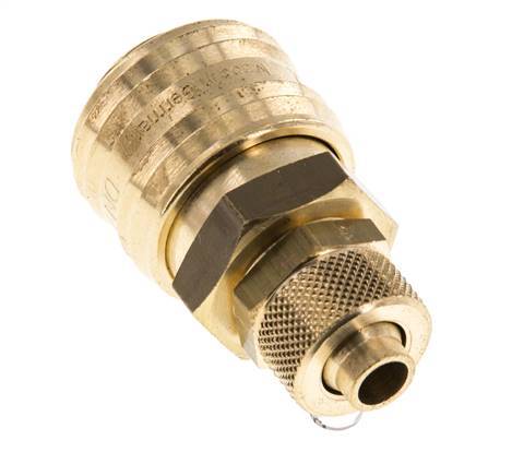 Brass DN 7.2 (Euro) Air Coupling Socket 8x10 mm Union Nut