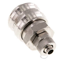 Nickel-plated Brass DN 7.2 (Euro) Air Coupling Socket 6x8 mm Union Nut