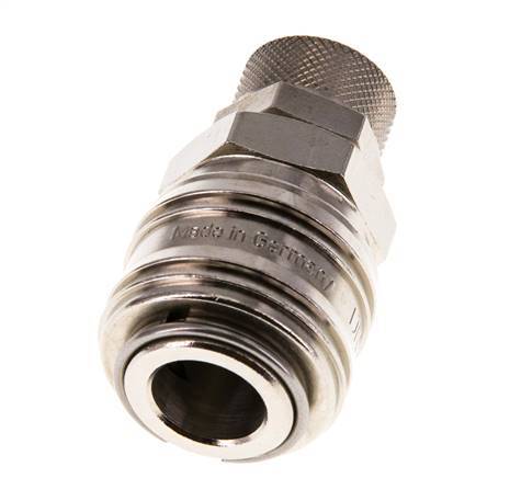 Nickel-plated Brass DN 7.2 (Euro) Air Coupling Socket 8x10 mm Union Nut