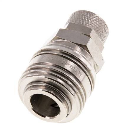 Nickel-plated Brass DN 7.2 (Euro) Air Coupling Socket 9x12 mm Union Nut