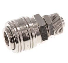 Nickel-plated Brass DN 7.2 (Euro) Air Coupling Socket 9x12 mm Union Nut