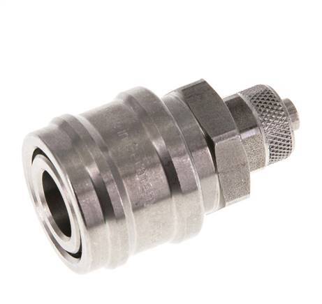 Stainless steel DN 7.2 (Euro) Air Coupling Socket 6x8 mm Union Nut