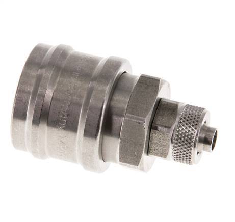 Stainless steel DN 7.2 (Euro) Air Coupling Socket 6x8 mm Union Nut