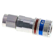 Steel/brass DN 7.6 (7.2 Euro) Safety Air Coupling Socket 8x12 mm (streamline) Union Nut