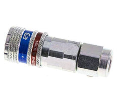 Steel/brass DN 7.6 (7.2 Euro) Safety Air Coupling Socket 8x12 mm (streamline) Union Nut