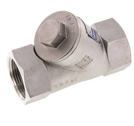 G1-1/4'' Stainless Steel 316 Y Check Valve PTFE 0.4/0.8-40bar - CLYS