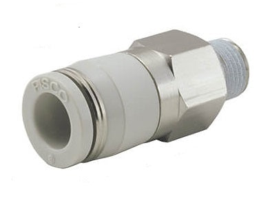 8mm - R1/8" Meter-Out Resin Type Straight Check Valve
