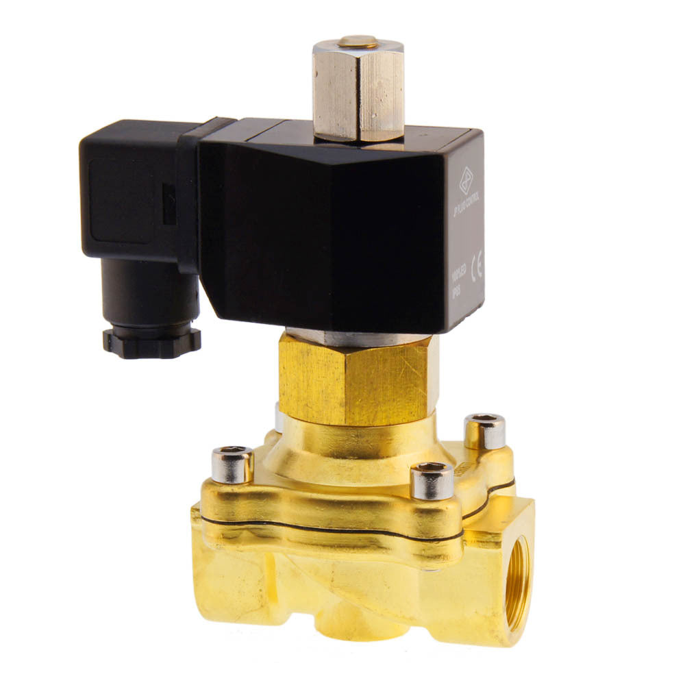 Solenoid Valve DF-SB 3/8'' NO brass FKM 0-5bar 230V AC