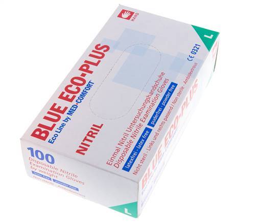 Disposable Gloves Powder-Free Nitrile Size L (100 Pieces) Covid