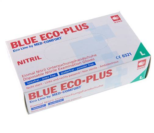 Disposable Gloves Powder-Free Nitrile Size L (100 Pieces) Covid