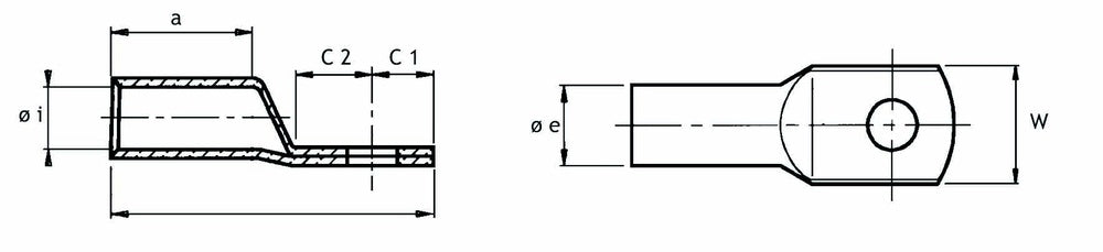 Cimco Press Cable Lug For Copper Cable - 180702 [100 Pieces]