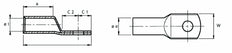 Cimco Press Cable Lug For Copper Cable - 180712 [100 Pieces]