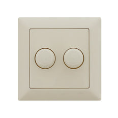 Dual Dimmer Cover Plate For Gira RAL1013 Cream - 891226