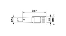 Phoenix Contact SAC-4P-5.0-PUR/M Sensor/Actor Cable With Connector - 1681868