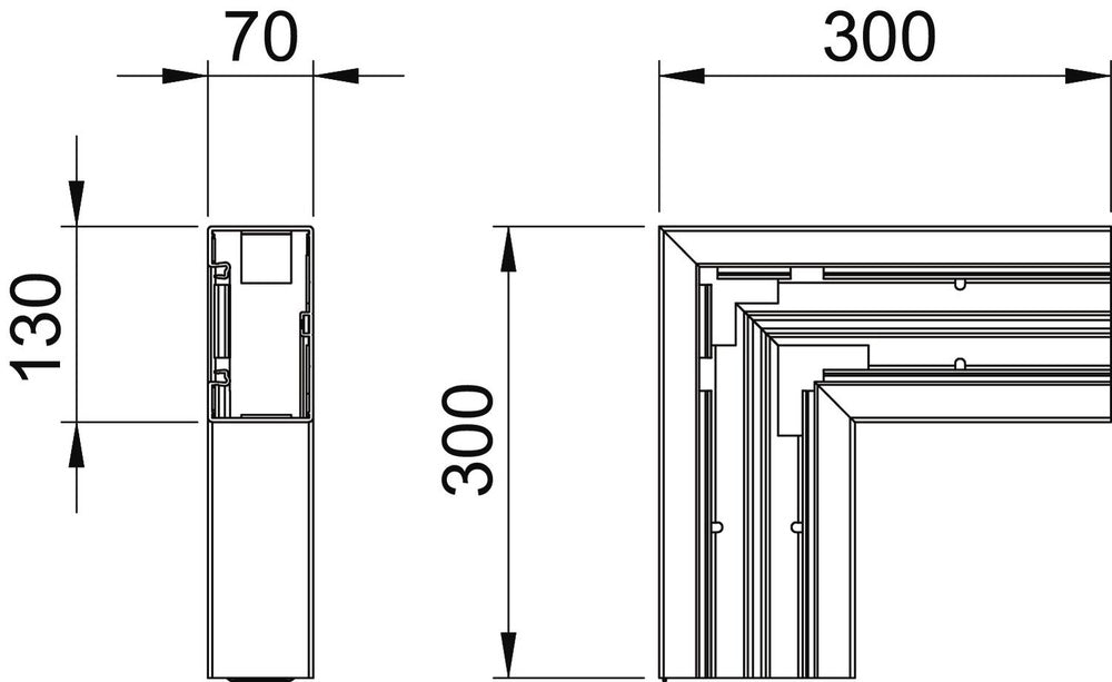 OBO GK Vertical Corner Piece Wall channel - 6274520