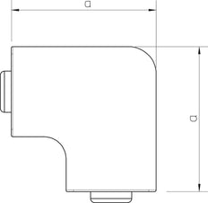 OBO Vertical Corner Piece Pipe Duct - 6192858 [2 Pieces]