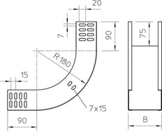 OBO RBV Bend/corner Piece Cable Tray - 7007005