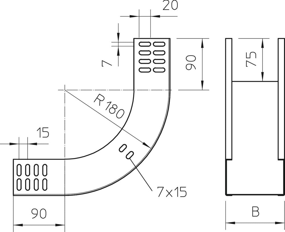 OBO RBV Bend/corner Piece Cable Tray - 7007013